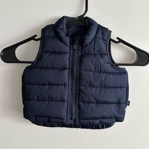 Baby Gap Navy blue puffer vest Size 0-6 M